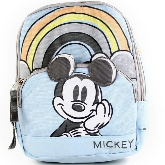 Disney Mickey Mouse Backpack Mini Child Harness 18M+ Insulated Lt Blue Grey - Picture 1 of 4